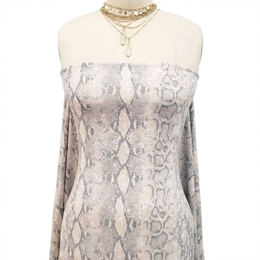 P-1858-668-GREY-TAN - PRINTED DTY 92% POLY 8% SPANDEX DTY DOUBLE SIDED BRUSH