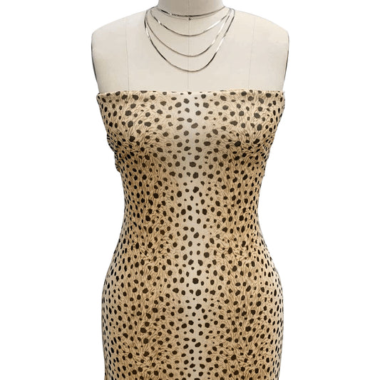 P-1867-453-GOLD-BROWN - PRINTED POLY POWER MESH 92%POLY 8%SPANDEX