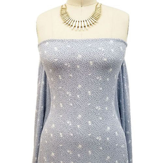 P-1872-636-BLUE-OFF-WHITE PRINTED CREPON 100% RAYON CREPON