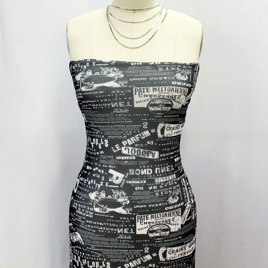 P-1879-453-BLACK-OFF-WHITE - PRINTED POLY POWER MESH 92%POLY 8%SPANDEX