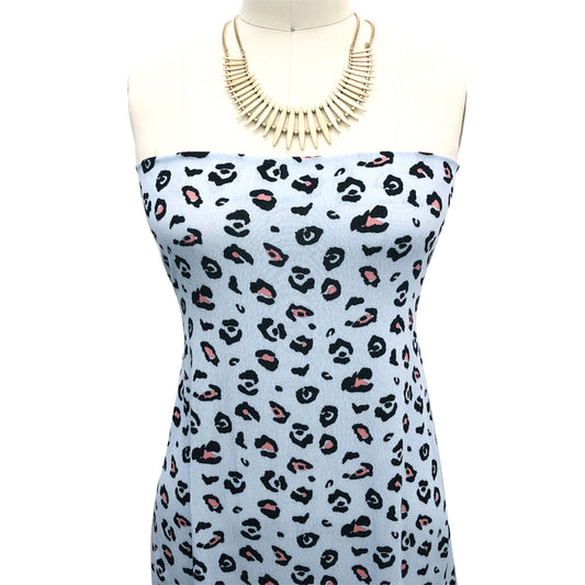 P-1880-636-ASH-BLUE-ROSE PRINTED CREPON 100% RAYON CREPON