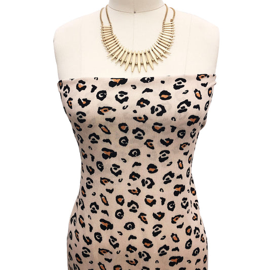 P-1880-636-CAMEL-HAZEL PRINTED CREPON 100% RAYON CREPON