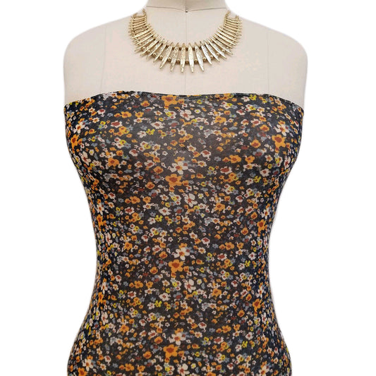 P-1894-453-NAVY-MANGO - PRINTED POLY POWER MESH 92%POLY 8%SPANDEX