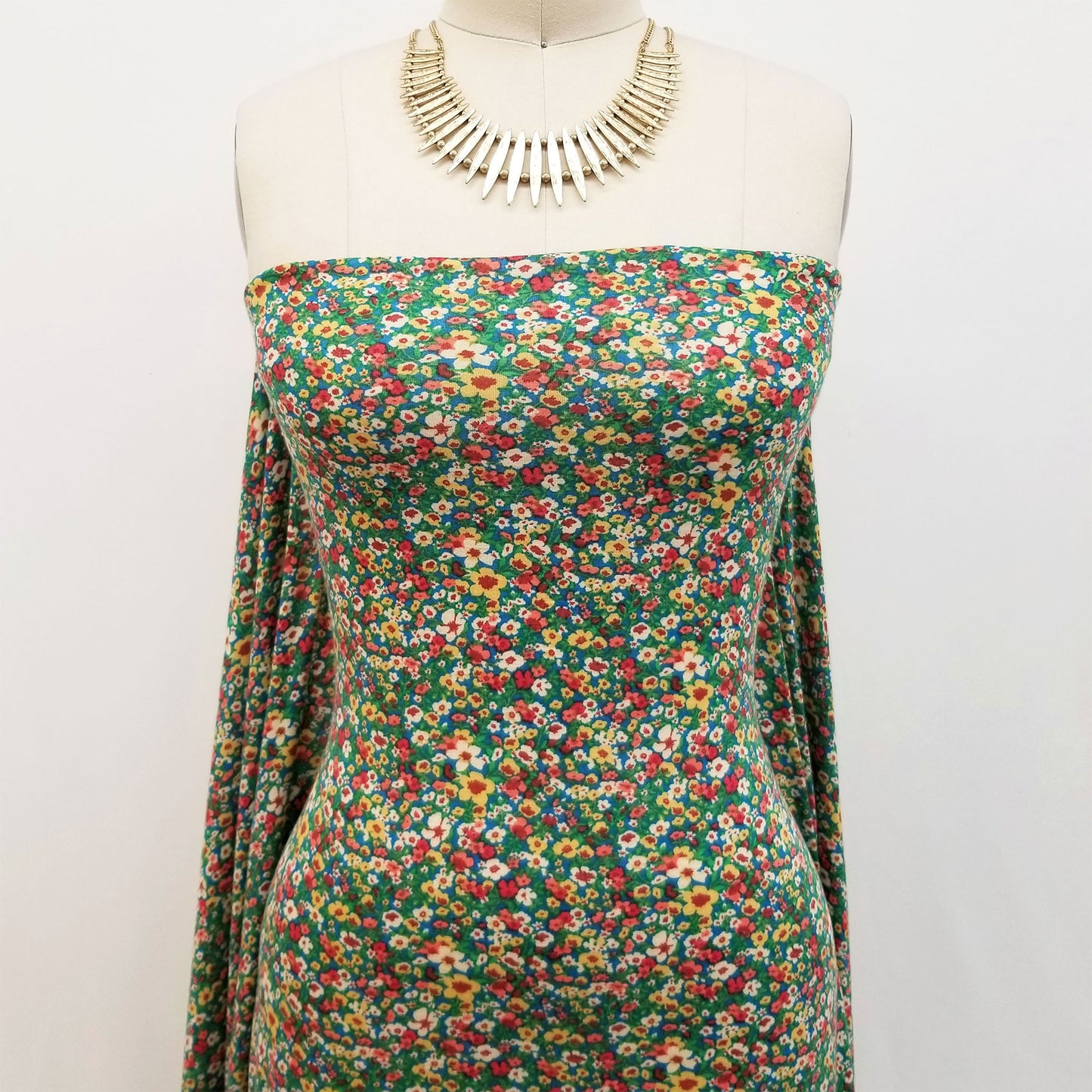 P-1894-453-TEAL-YELLOW - PRINTED POLY POWER MESH 92%POLY 8%SPANDEX