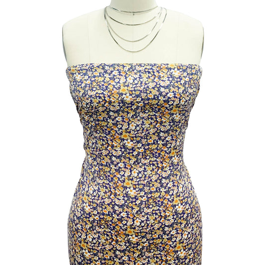 P-1894-456-INDIGO-PURPLE-WHEAT - PRINTED STRETCH SATIN 100% POLY