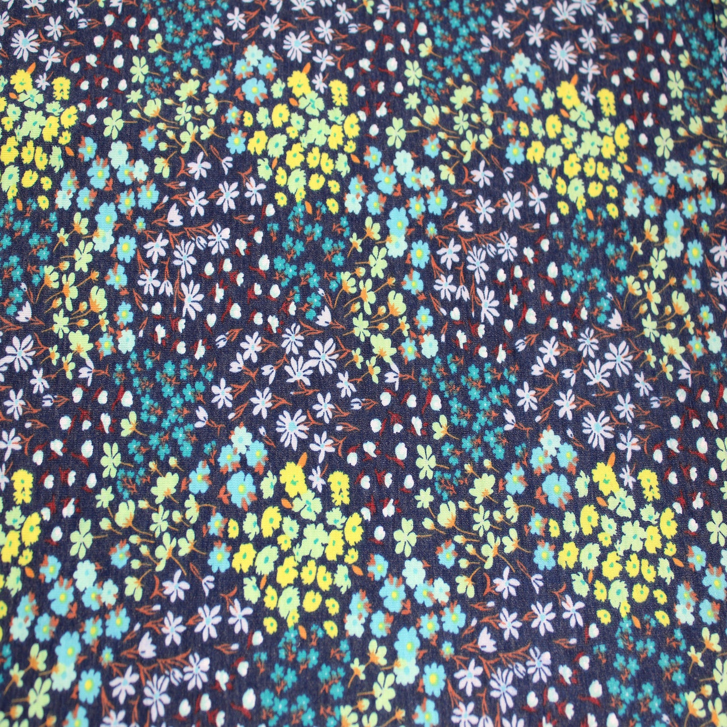 P-1912-400-NAVY-TURQUOISE - PRINTED PRS 87% POLY 10% RAYON 3% SPANDEX
