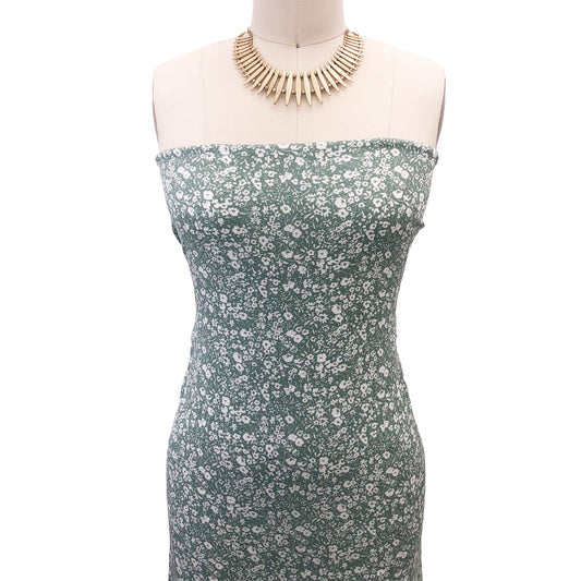 P-1914-636-SAGE-OFF-WHITE - PRINTED CREPON 100% RAYON CREPON