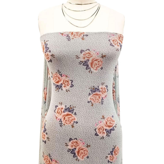 P-1921-453-BLUE-HAZE-LATTE - PRINTED POLY POWER MESH 92%POLY 8%SPANDEX