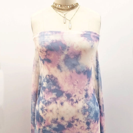 P-1928-453-DENIM-PALE-MAUVE - PRINTED POLY POWER MESH 92%POLY 8%SPANDEX