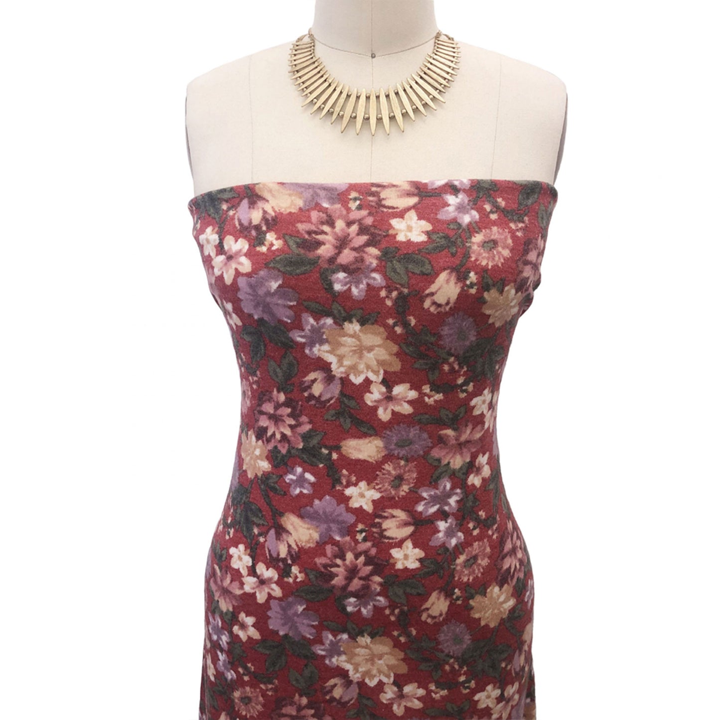 P-1940-798-HC-RED-MAUVE - PRINTED PRS HACCI BRSHED 68% POLY 28% RAYON 4% SPAN