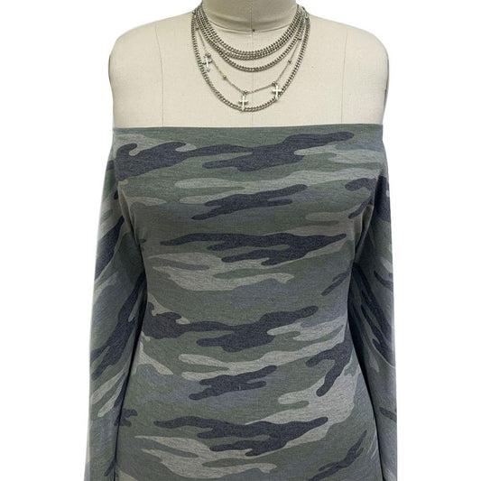 P-197-400-ARMY-GREEN-CHARCOAL - PRINTED PRS 87% POLY 10% RAYON 3% SPANDEX