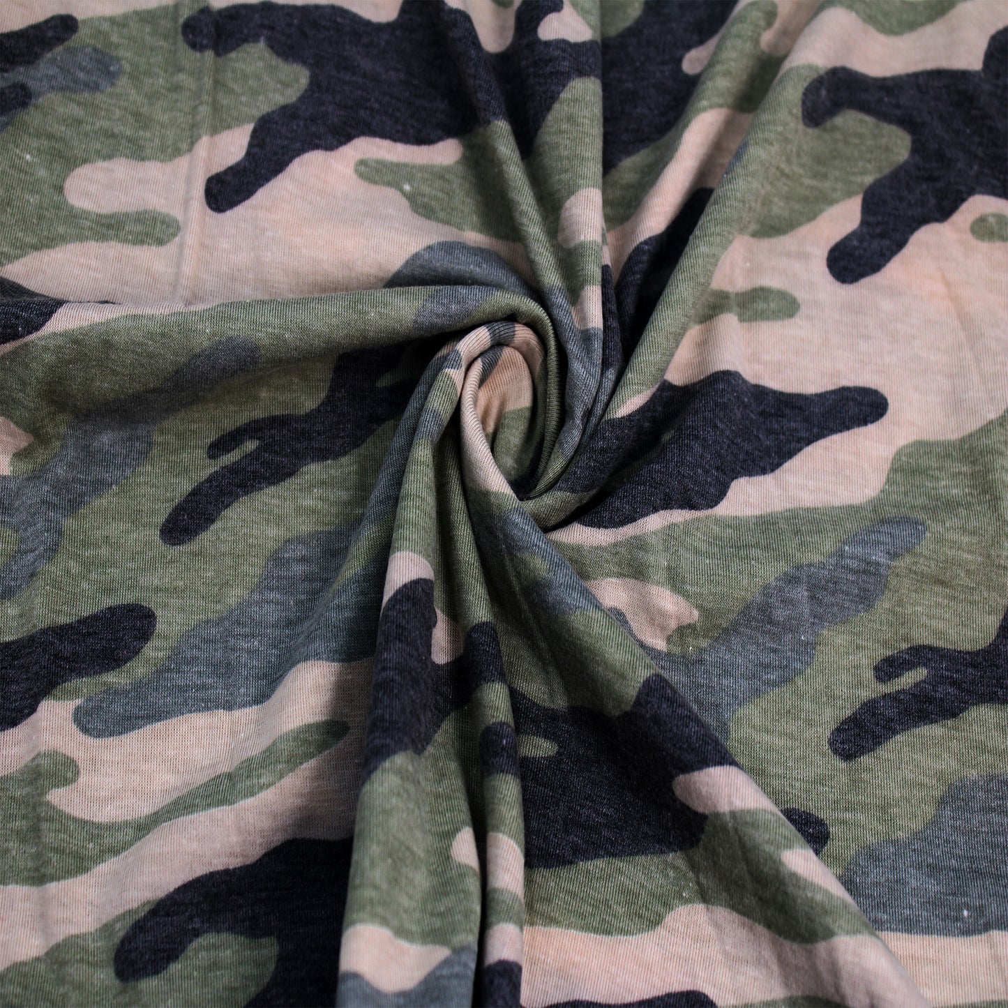 P-197-789-ARMY-GREEN-CHARCOAL - 63% POLY 33% COTTON 4% SPANDEX JERSEY PRINT