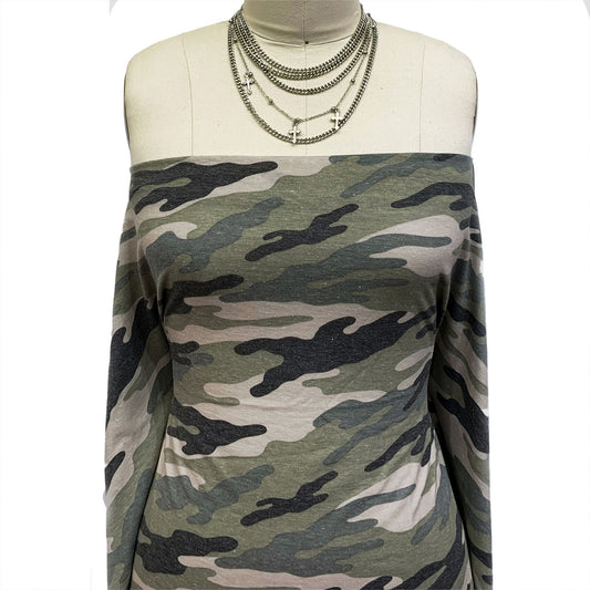 P-197-789-ARMY-GREEN-CHARCOAL - 63% POLY 33% COTTON 4% SPANDEX JERSEY PRINT