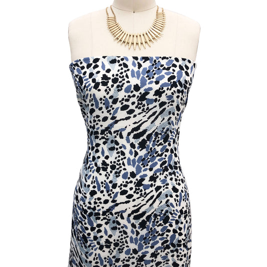 P-1976-504-OFF-WHITE-DENIM - PRINTED WOOL DOBBY 100% POLYESTER