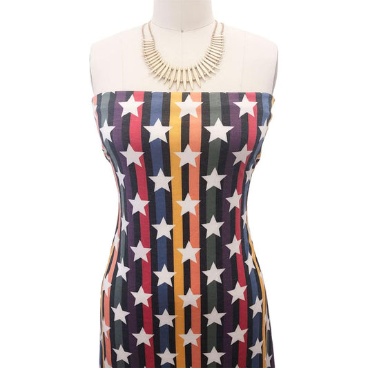 P-2094-506-BLACK-RED - PRINTED FRENCH TERRY 63%POLY 33%RAYON 4% SPANDEX