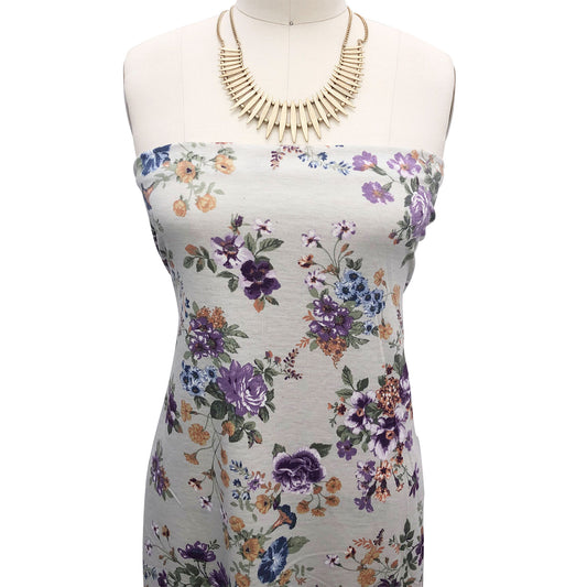 P-2115-506-SILVERSTONE-VIOLET - PRINTED FRENCH TERRY 63%POLY 33%RAYON 4% SPANDEX