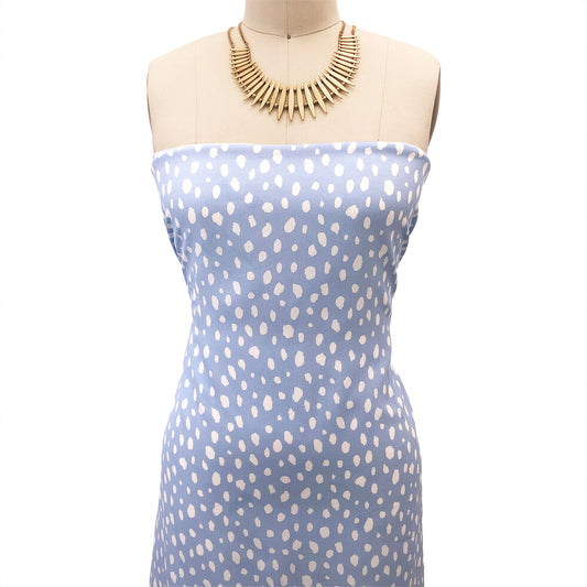 P-2127-754-SKY-BLUE-OFF-WHITE - PRINTED POLY MOROCCAN 100% POLY