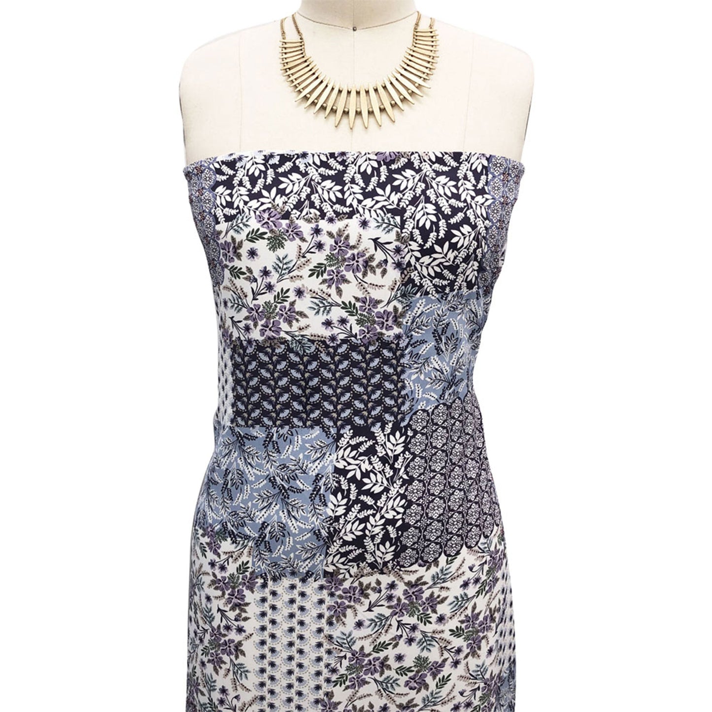 P-2160-754-BLUE-LAVENDER - PRINTED POLY MOROCCAN 100% POLY