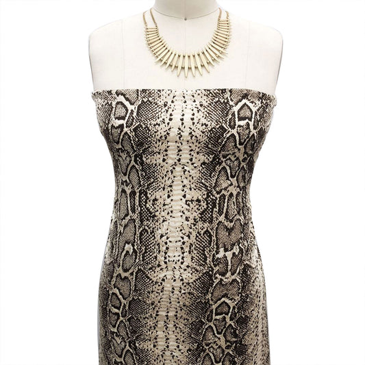 P-2263-701-TAN-BROWN - PRINTED BUBBLE SATIN 100% POLYESTER