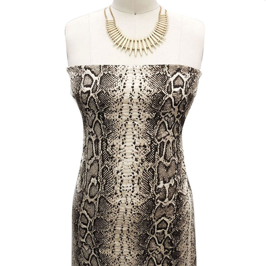 P-2263-713-TAN-BROWN - PRINTED ICE VELVET 95% POLY 5% SPANDEX