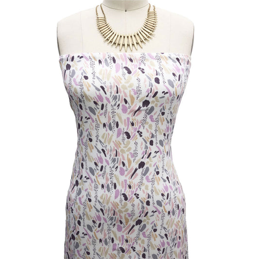 P-2411-636-OFF-WHITE-LILAC PRINTED CREPON 100% RAYON CREPON