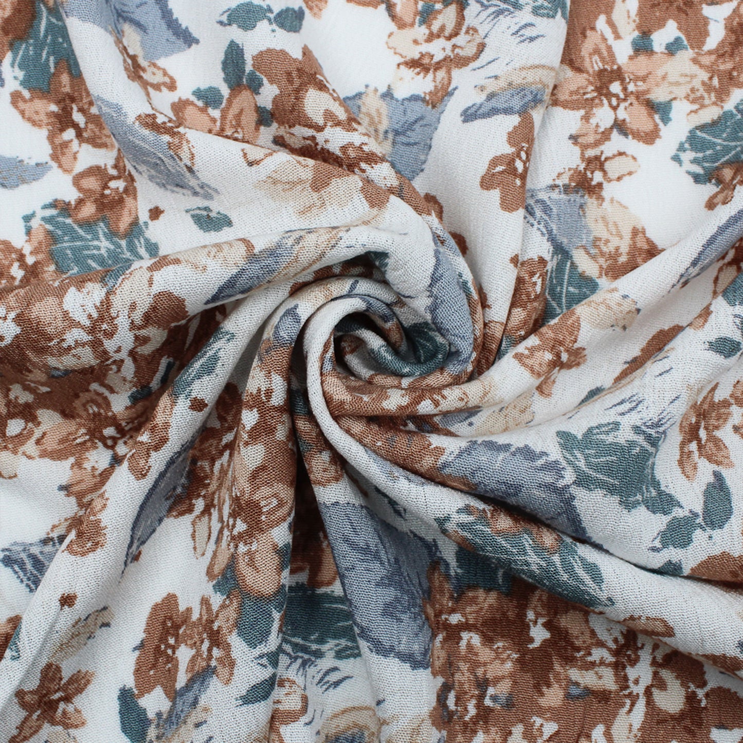 P-2415-636-OFF-WHITE-TOAST PRINTED CREPON 100% RAYON CREPON