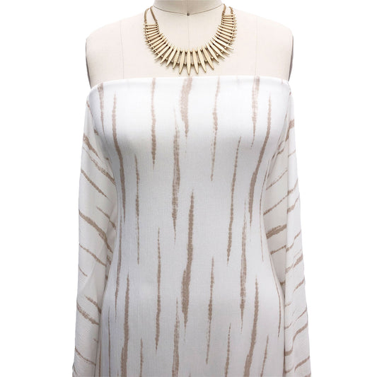 P-2463-636-IVORY-SAND PRINTED CREPON 100% RAYON CREPON