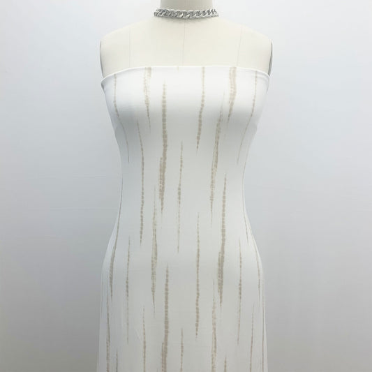 P-2463-668-IVORY-SAND - PRINTED DTY 92% POLY 8% SPANDEX DTY DOUBLE SIDED BRUSH