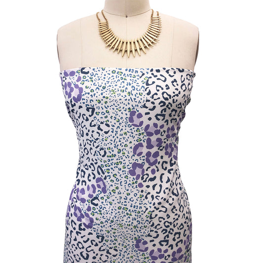 P-2475-754-OFF-WHITE-LAVENDER-DENIM - PRINTED POLY MOROCCAN 100% POLY