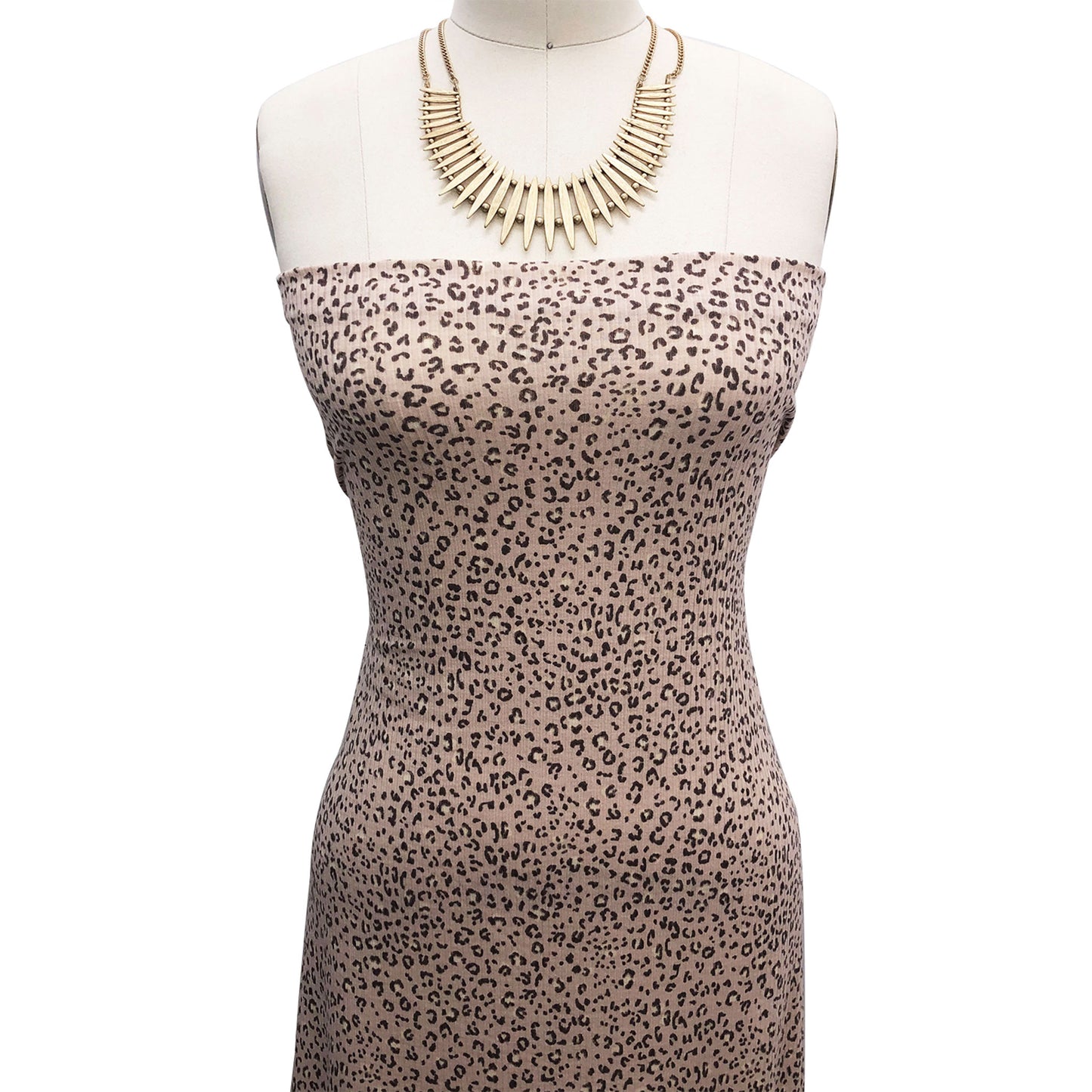 P-2476-761-DUSTY-PEACH-BANANA - PRINTED 4X2 RIB 96% POLY 4% SPANDEX