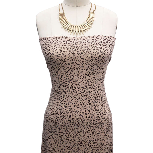 P-2476-761-DUSTY-PEACH-BANANA - PRINTED 4X2 RIB 96% POLY 4% SPANDEX