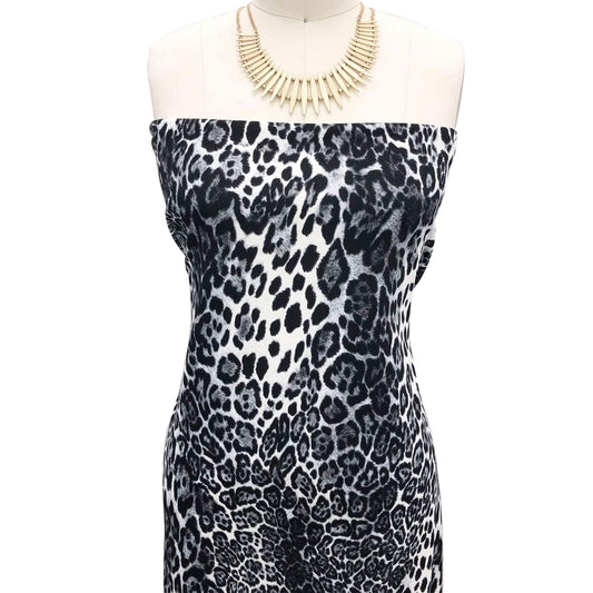 P-2501-702-IVORY-CHARCOAL-GREY - PRINTED SCUBA CREPE 97% POLY 3% SPANDEX