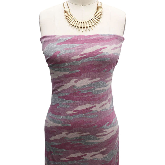 P-2522-451-DUSTY-PINK-HEATHER-GREY - PRINTED COTTON LYCRA 95%COTTON 5%LYCRA