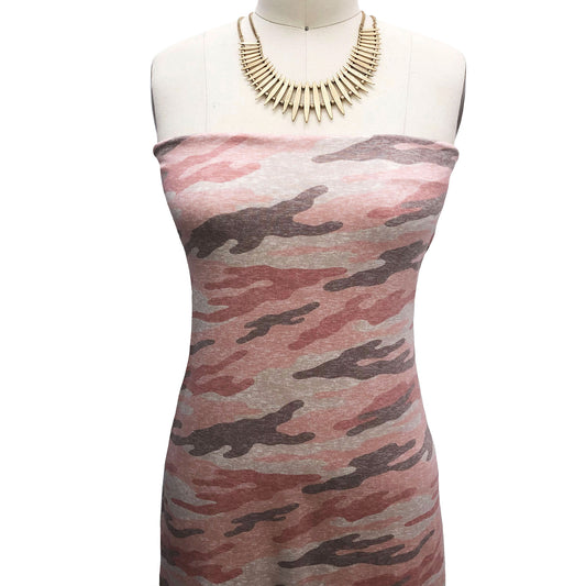 P-2522-451-PEACH-MOCHA - PRINTED COTTON LYCRA 95%COTTON 5%LYCRA