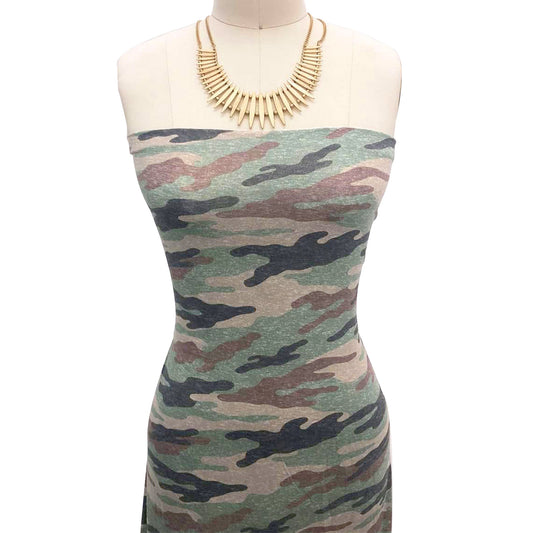 P-2522-668-ARMY-GREEN-BROWN - PRINTED DTY 92% POLY 8% SPANDEX DTY DOUBLE SIDED BRUSH