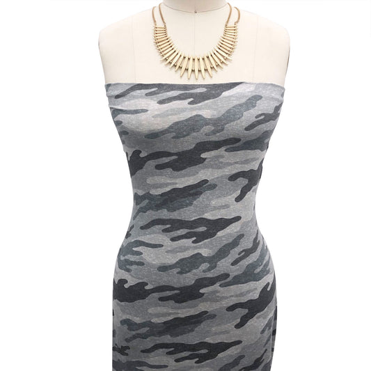 P-2522-668-MINERAL-GREY-CHARCOAL - PRINTED DTY 92% POLY 8% SPANDEX DTY DOUBLE SIDED BRUSH