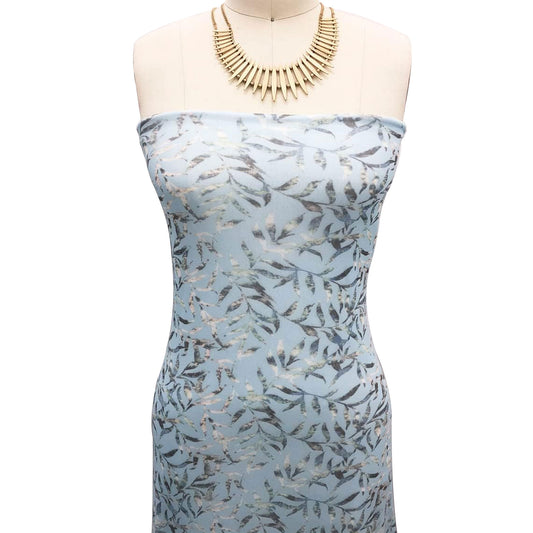 P-2524-453-BLUE-METAL - PRINTED POLY POWER MESH 92%POLY 8%SPANDEX