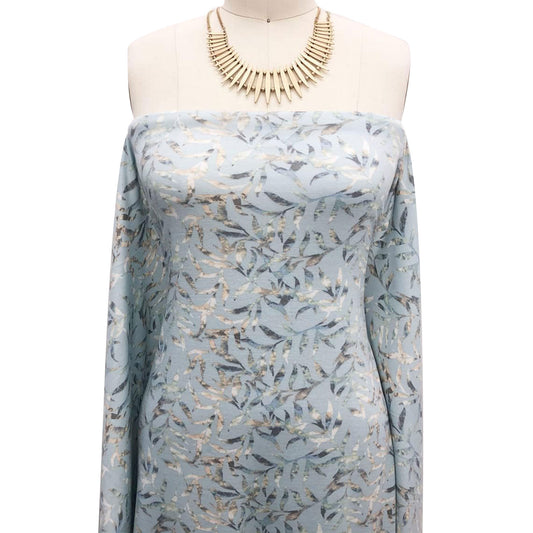 P-2524-506-BLUE-METAL - PRINTED FRENCH TERRY 63%POLY 33%RAYON 4% SPANDEX