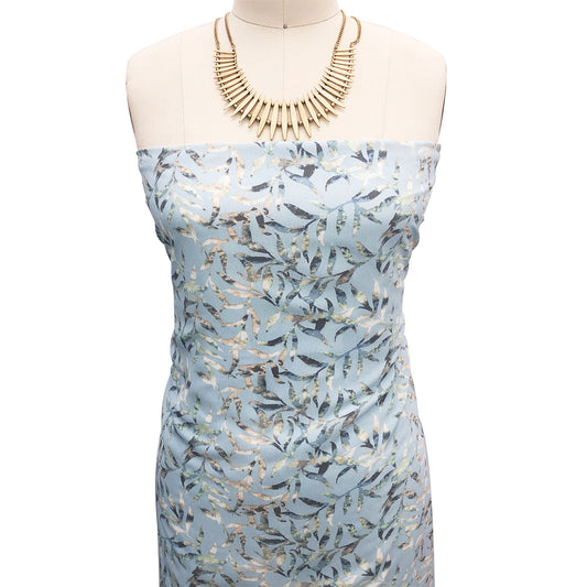 P-2524-754-BLUE-METAL - PRINTED POLY MOROCCAN 100% POLY