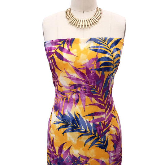 P-2531-504-YELLOW-ORCHID - PRINTED WOOL DOBBY 100% POLYESTER