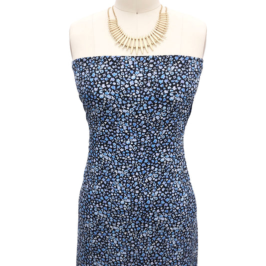 P-2535-698-BLACK-PERI- PRINTED RAYON CHALLIS 100% RAYON CHALLIS