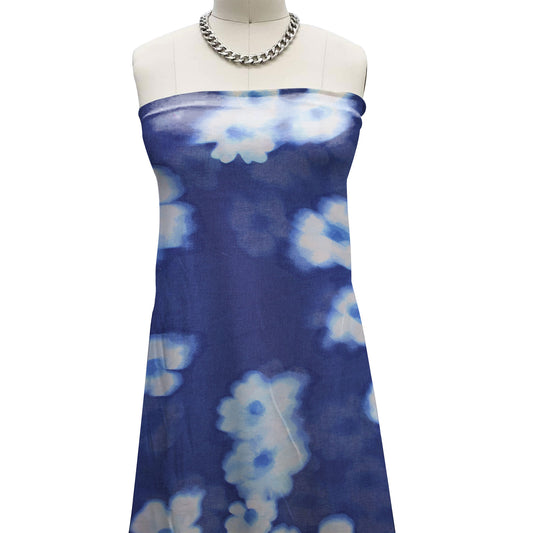 P-2539-501-TWILIGHT-BLUE-AZURE - PRINTED 100% POLYESTER HI MULTI CHIFFON WASH