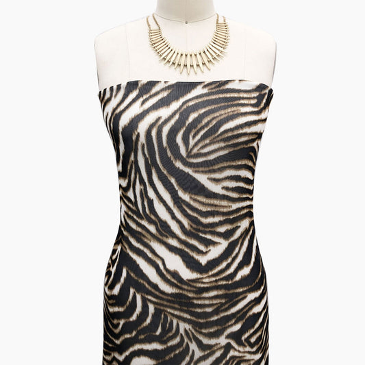 P-2542-453-OFF-WHITE-CHOCO-BROWN - PRINTED POLY POWER MESH 92%POLY 8%SPANDEX