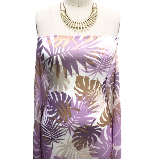 P-2565-501-OFF-WHITE-DUSTY-LILAC - PRINTED 100% POLYESTER HI MULTI CHIFFON WASH