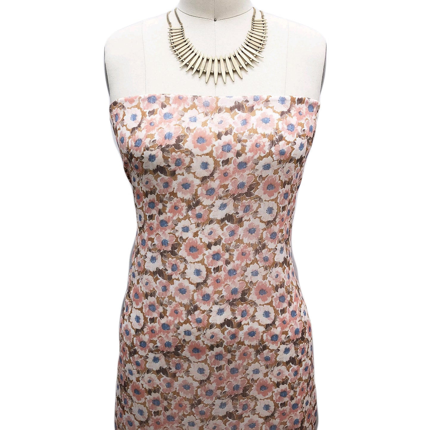 P-2576-816-YOR-APRICOT-BUFF-PEACH - PRINTED FANCY YORYU 100% POLYESTER