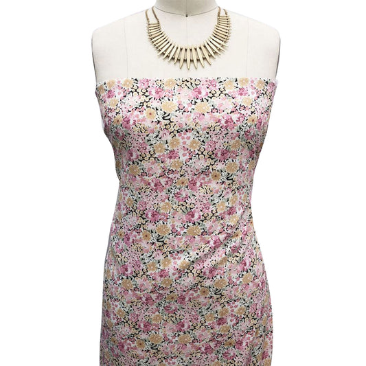 P-2581-754-APRICOT-ROSE - PRINTED POLY MOROCCAN 100% POLY