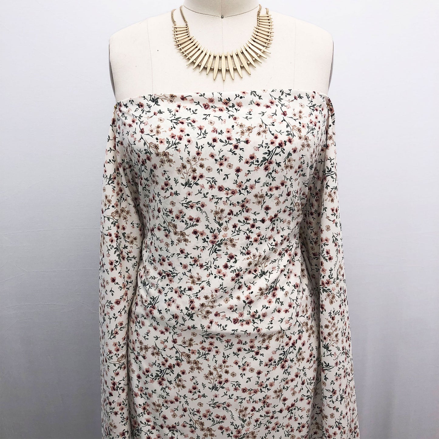 P-2584-754-ECRU-BLUSH - PRINTED POLY MOROCCAN 100% POLY