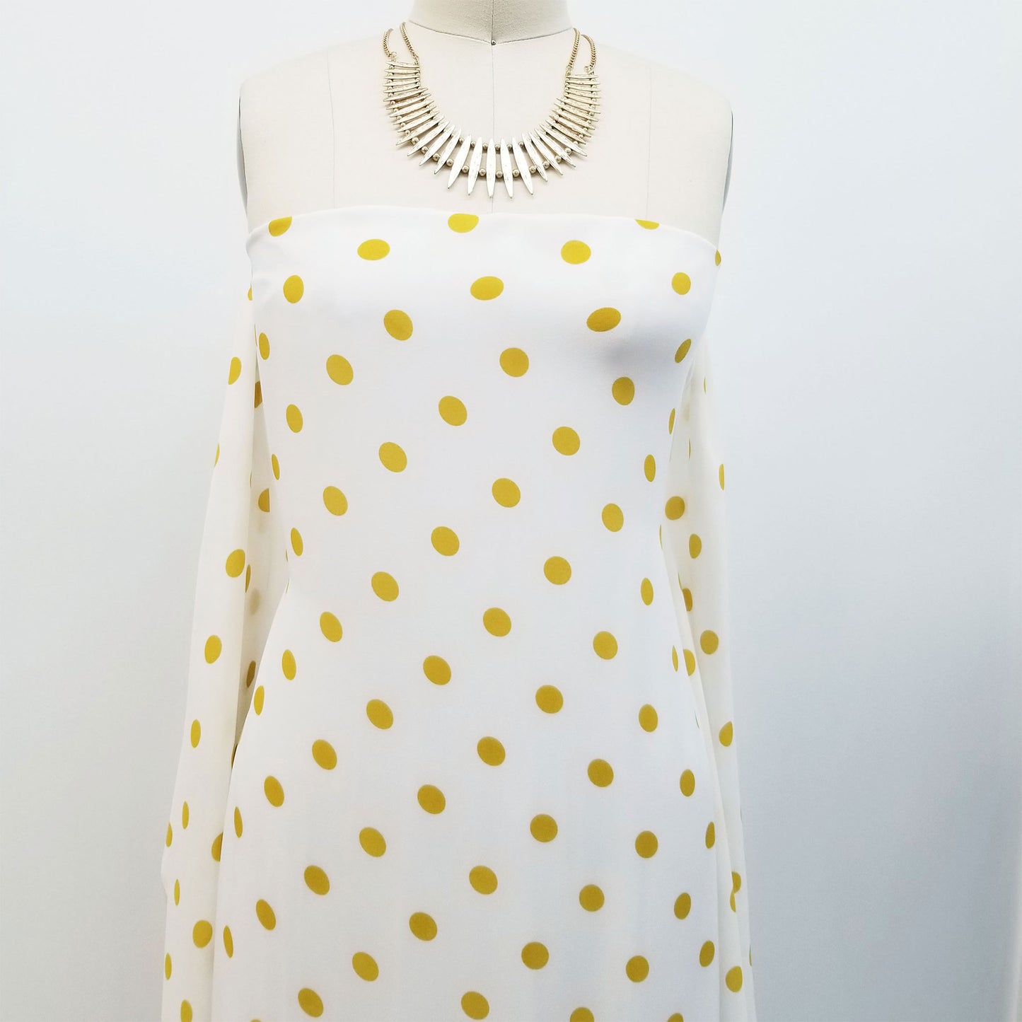 P-259-504-008-OFFWHITE-CHARTREUSE - PRINTED WOOL DOBBY 100% POLYESTER