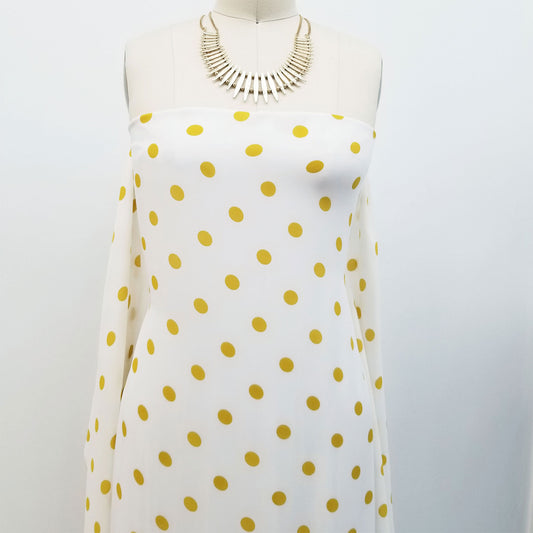 P-259-504-008-OFFWHITE-CHARTREUSE - PRINTED WOOL DOBBY 100% POLYESTER