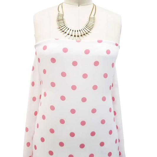 P-259-504-010-OFFWHITE-DUSTY-ROSE - PRINTED WOOL DOBBY 100% POLYESTER